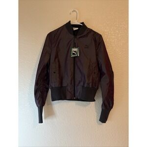 PUMA Iridescent‎ Bomber Jacket -Womens Size S Plum / Purple NWT